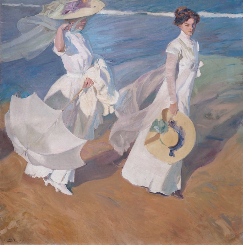 Joaquín Sorolla y Bastida, Paseo a orillas del mar, 1909