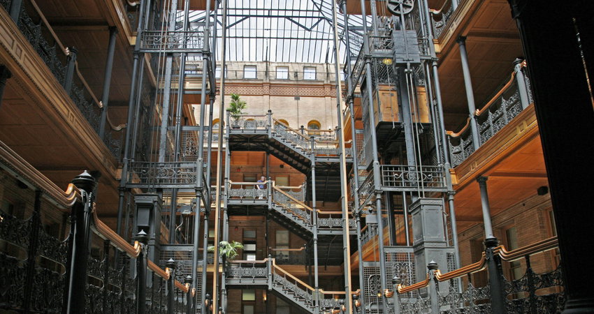 Bradbury Building, featured in many Hollywood films