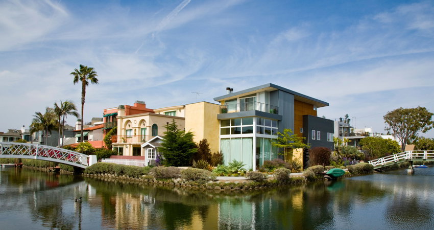 Venice Canal Historic District, built in 1905 by Abbot Kinney