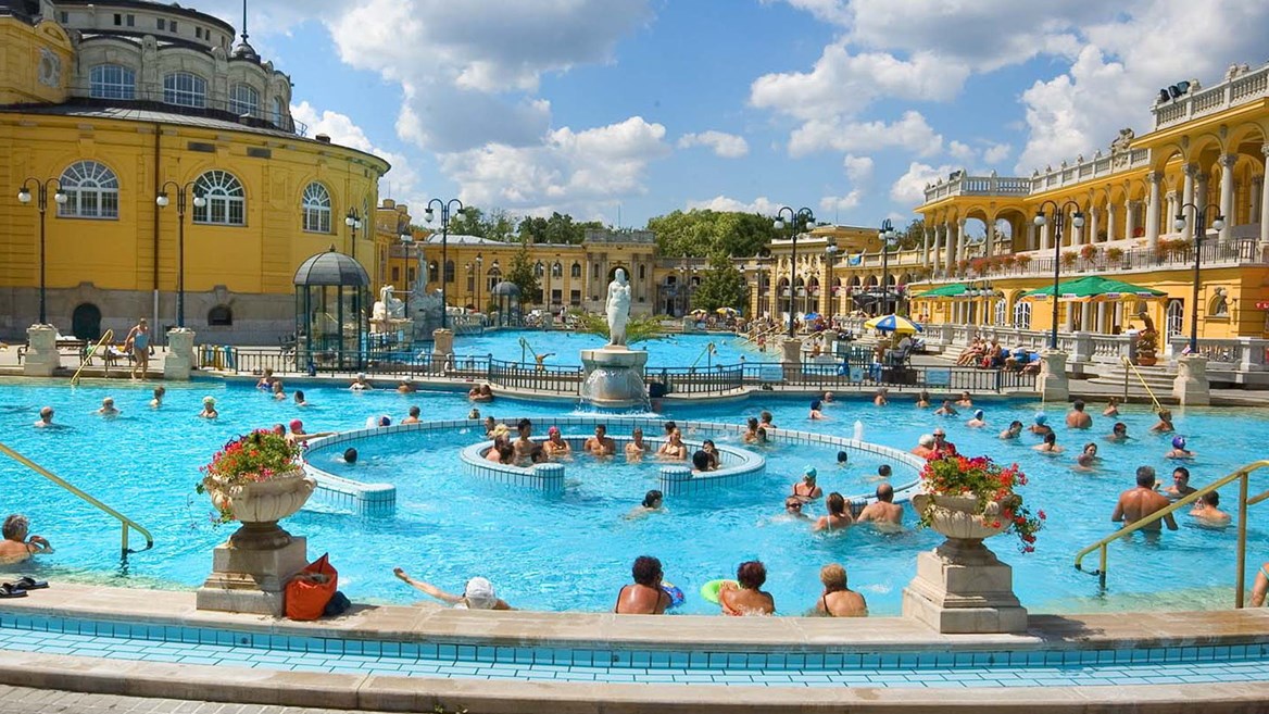 With 15 indoor and three outdoor pools, Szechenyi Baths are Europe’s largest medicinal baths