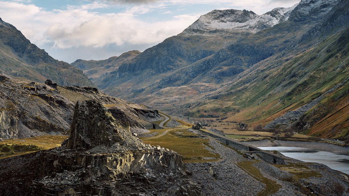 Invierno en el Parque Nacional de Snowdonia en Gales
