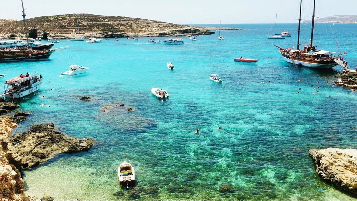 Between the island of Comino and the islet of Cominotto, Blue Lagoon is a natural pool of calm,