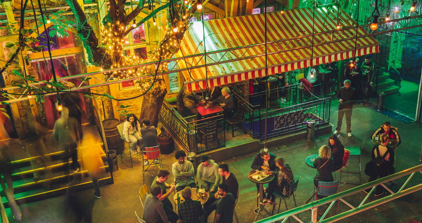 Fogas Ház, another famous ruin bar that opens until 6 in the morning and has free admission and live music