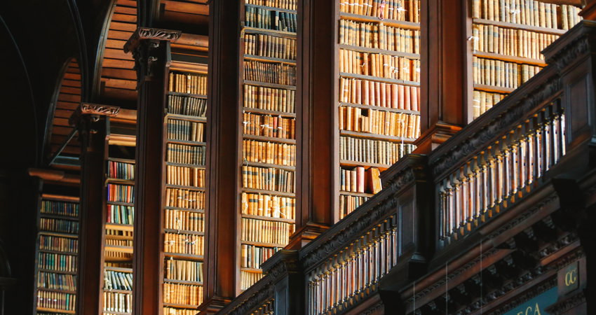 Since 1801, the Old Library of the Trinity College receives a copy of all the published works in Ireland and Great Britain