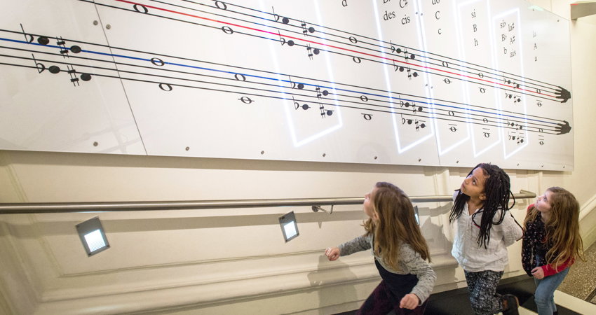Vienna House of Music, where children experiment with sound
