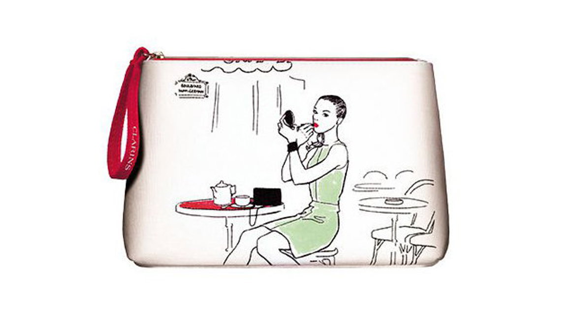 Clarins offers the chance to create a customised toiletry bag 