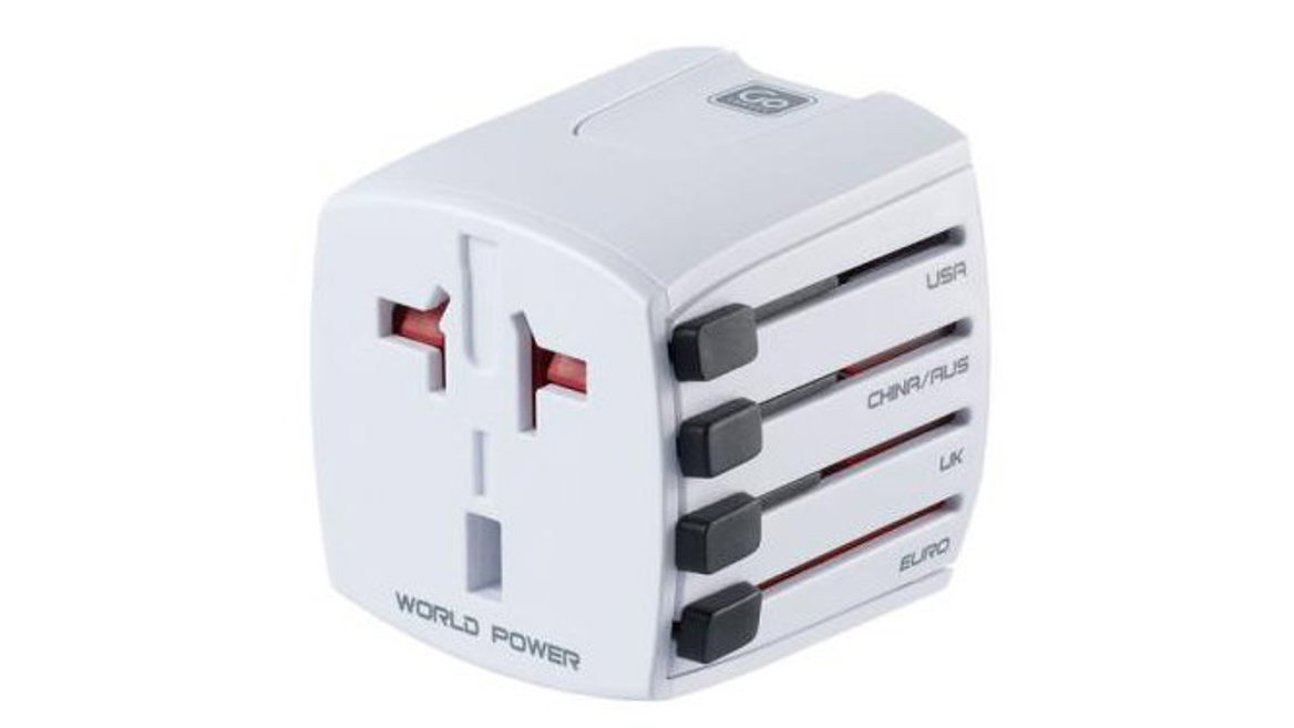 This universal adaptor works in more than 150 countries