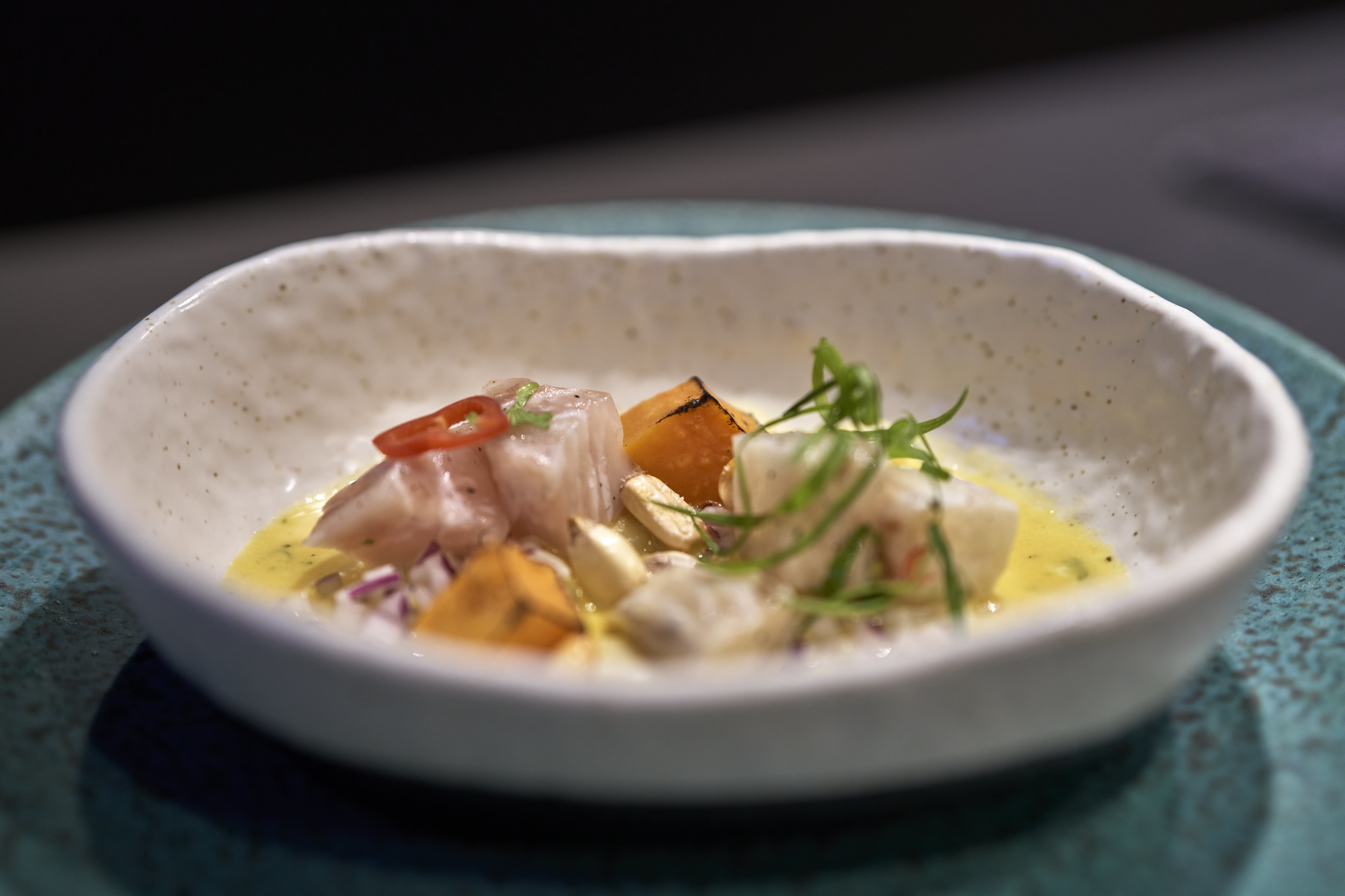 Ceviche del chef Jhosef Arias en Piscomar, el mejor restaurante de cocina peruana en Madrid.