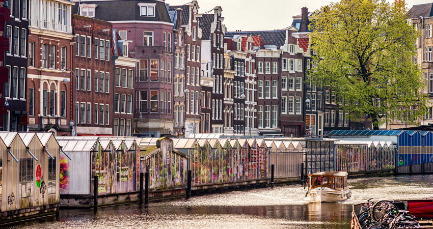 Take advantage of spring to visit one of Amsterdam’s most famous spots: the Bloemenmarkt Flower Market.