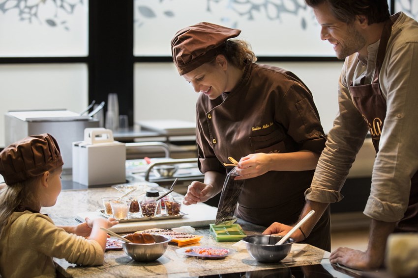 ALT The Cailler chocolate factory is just 2km from Gruyères and was established in 1825.