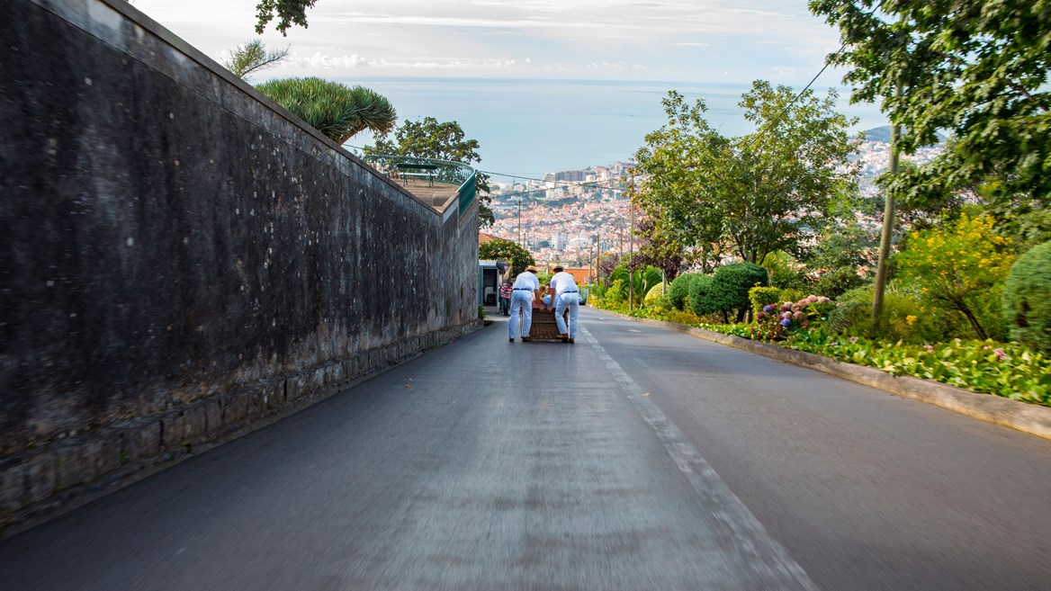 Descending from Monte to Funchal in this enormous wicker basket steered by the Monte basket carrier, is one of Madeira’s biggest draws