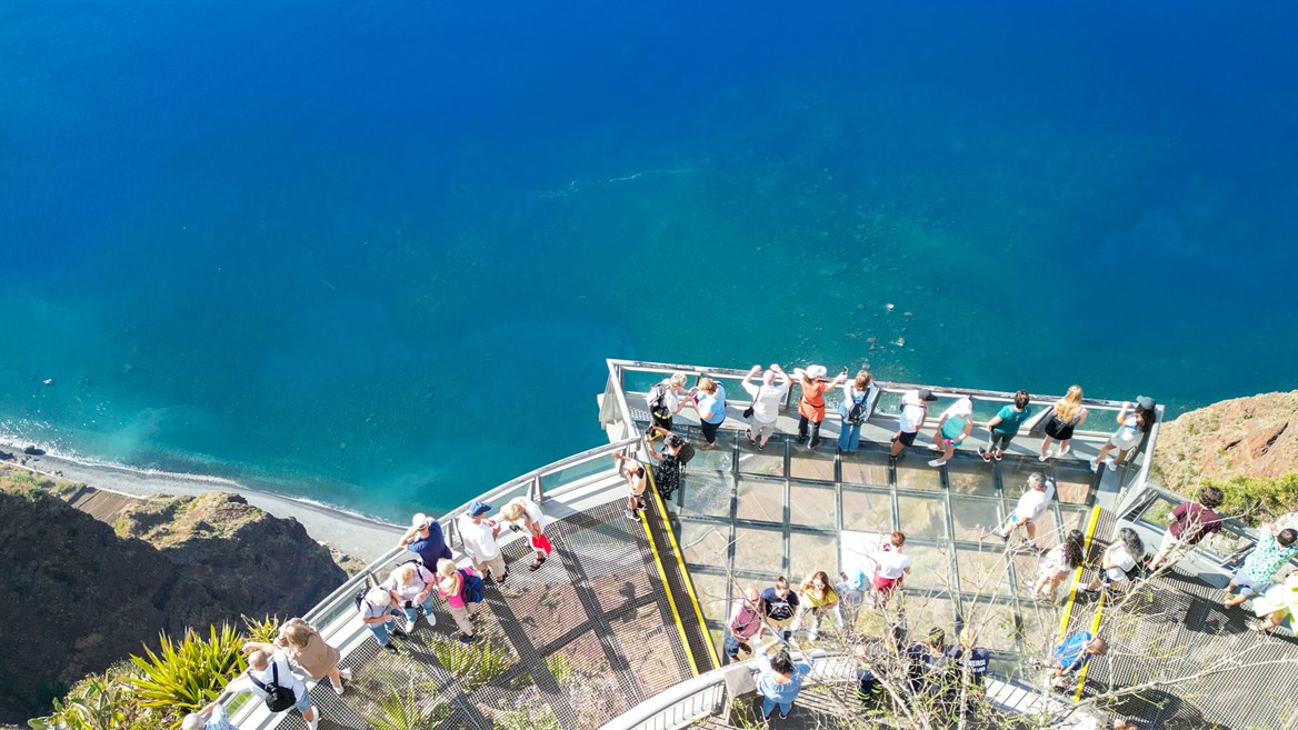 Just 15 minutes from Câmara de Lobos, the 580m cliffs at Cape Girão are among the tallest in the world