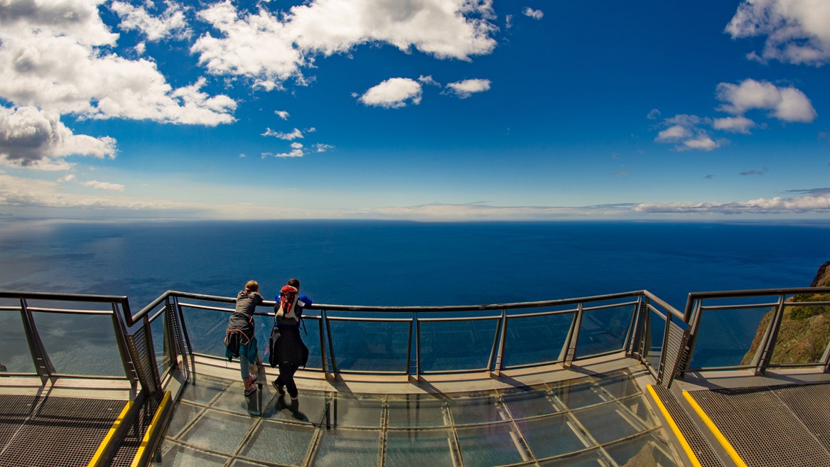 The glass skywalk at Cape Girão is one of the most visited places in Madeira and offers some of the best views of the island