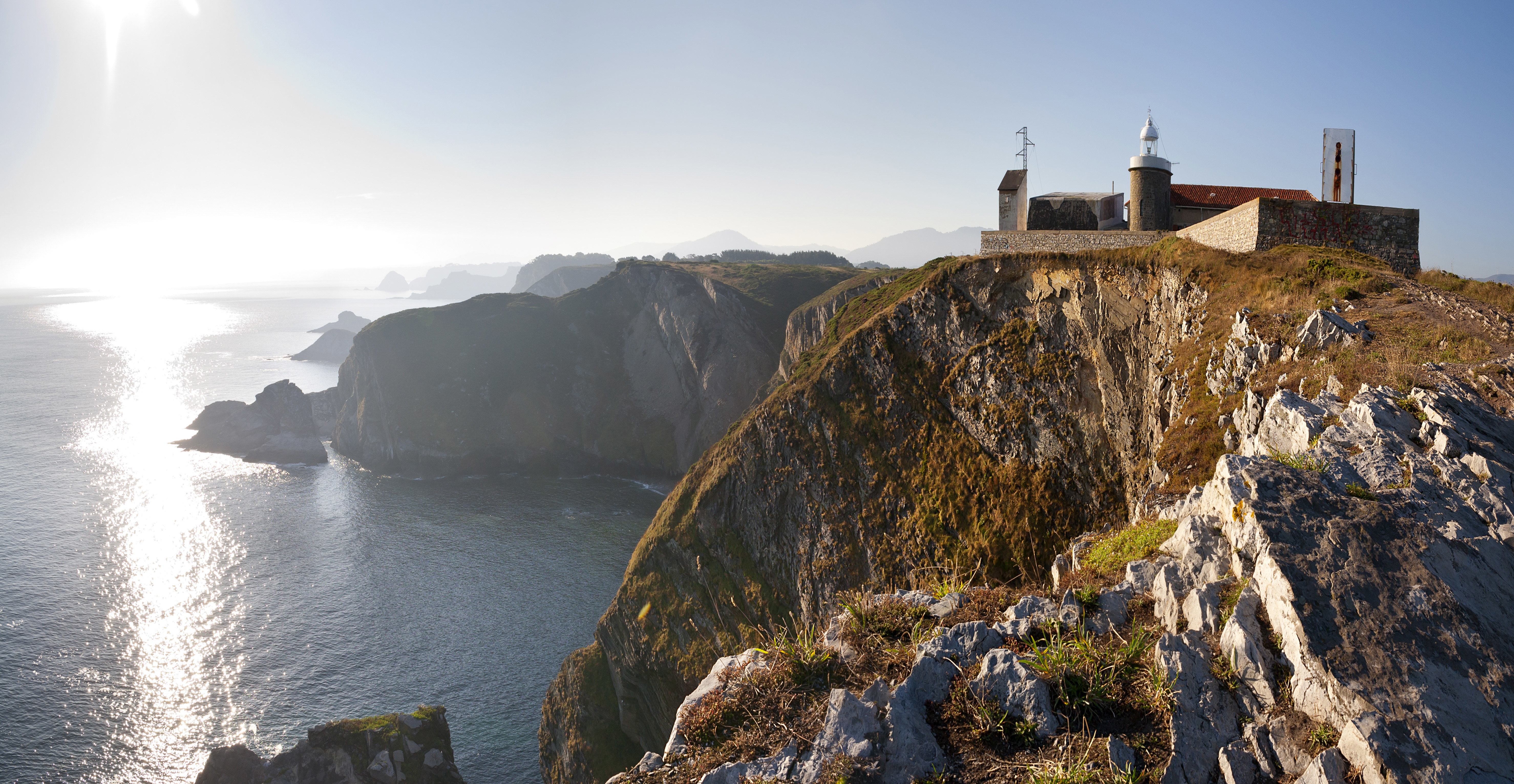 The stunning cliffs on which the Cabo Vidio lighthouse stands are nearly 100m high.