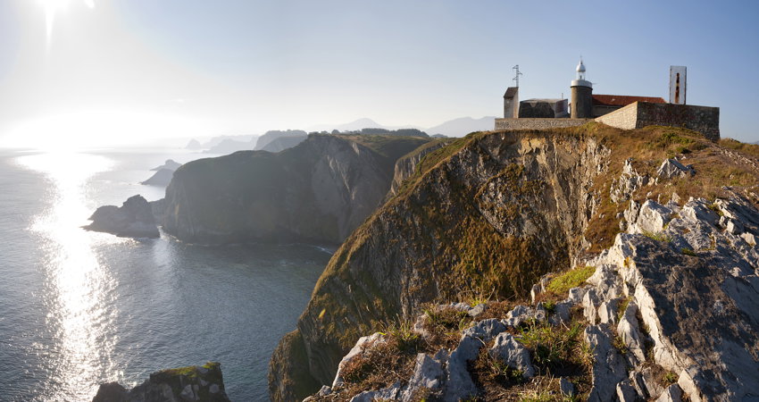 The stunning cliffs on which the Cabo Vidio lighthouse stands are nearly 100m high.