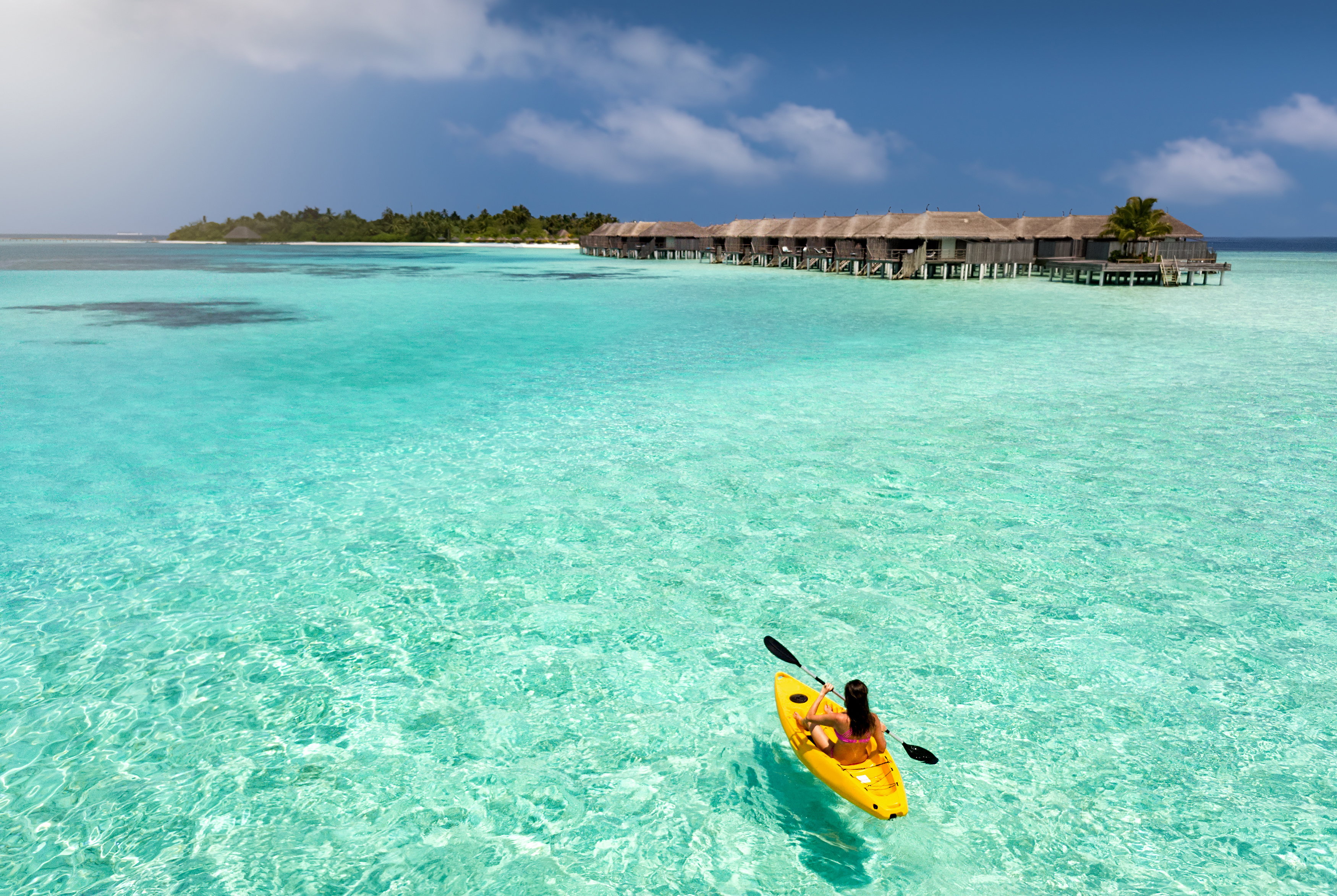 Enjoy alternative activities in the Maldives, such as kayaking from one island to another.