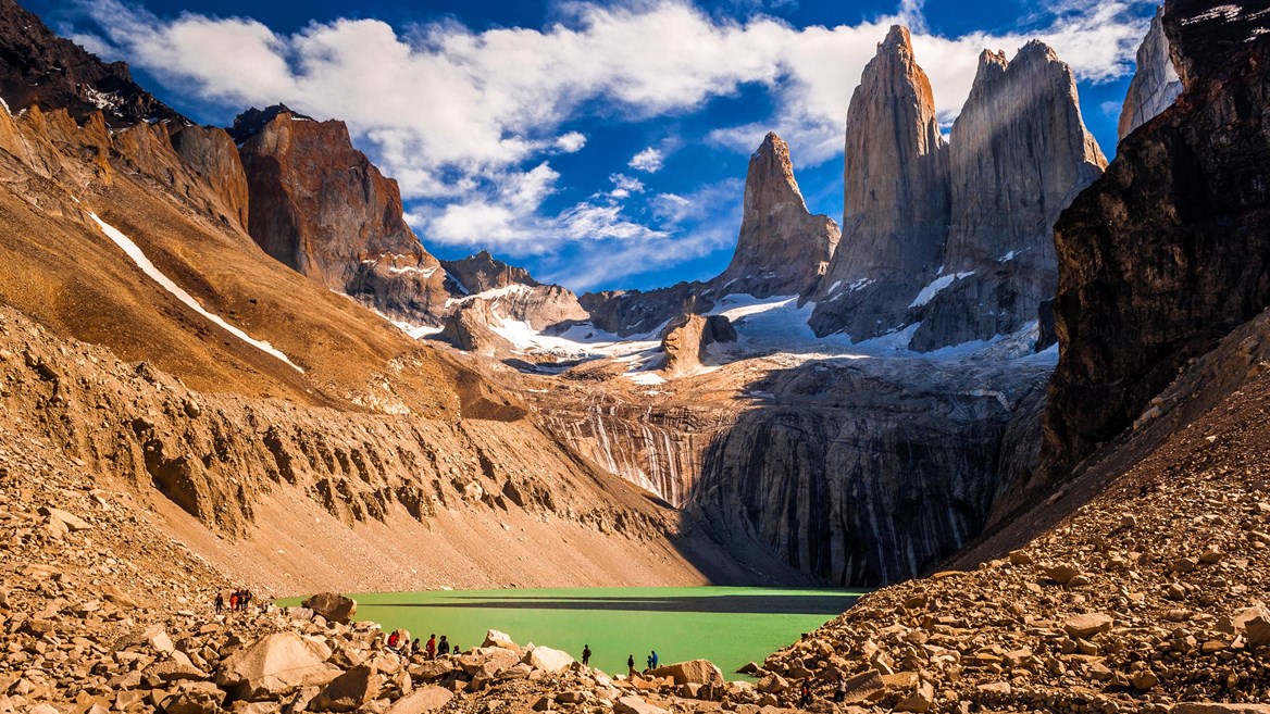 Named after the granite towers to the right of the image, this enclave has become a destination in itself for mountain sports.