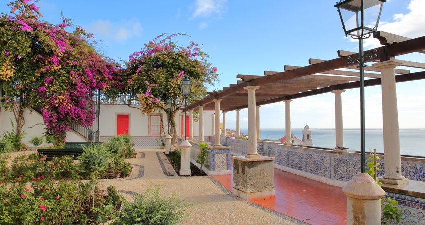 The Santa Luzia viewpoint offers one of the most photographed images of Lisbon.