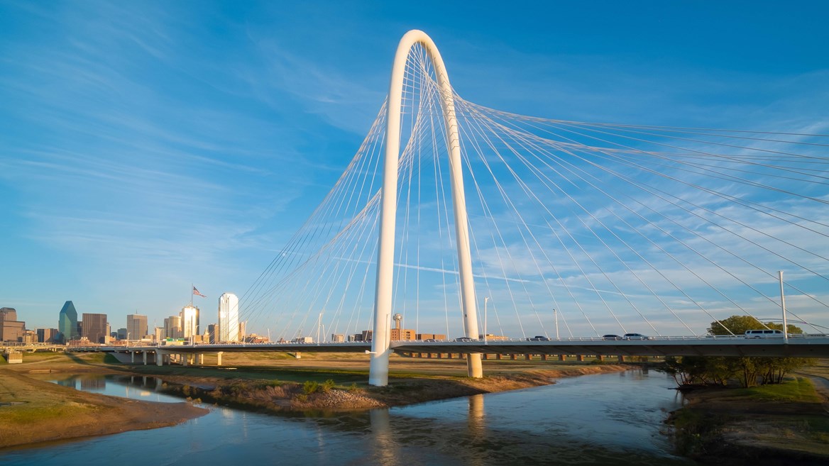 Crossing the Margaret Hunt Hill Bridge is one of the things you must do on a visit to Dallas.