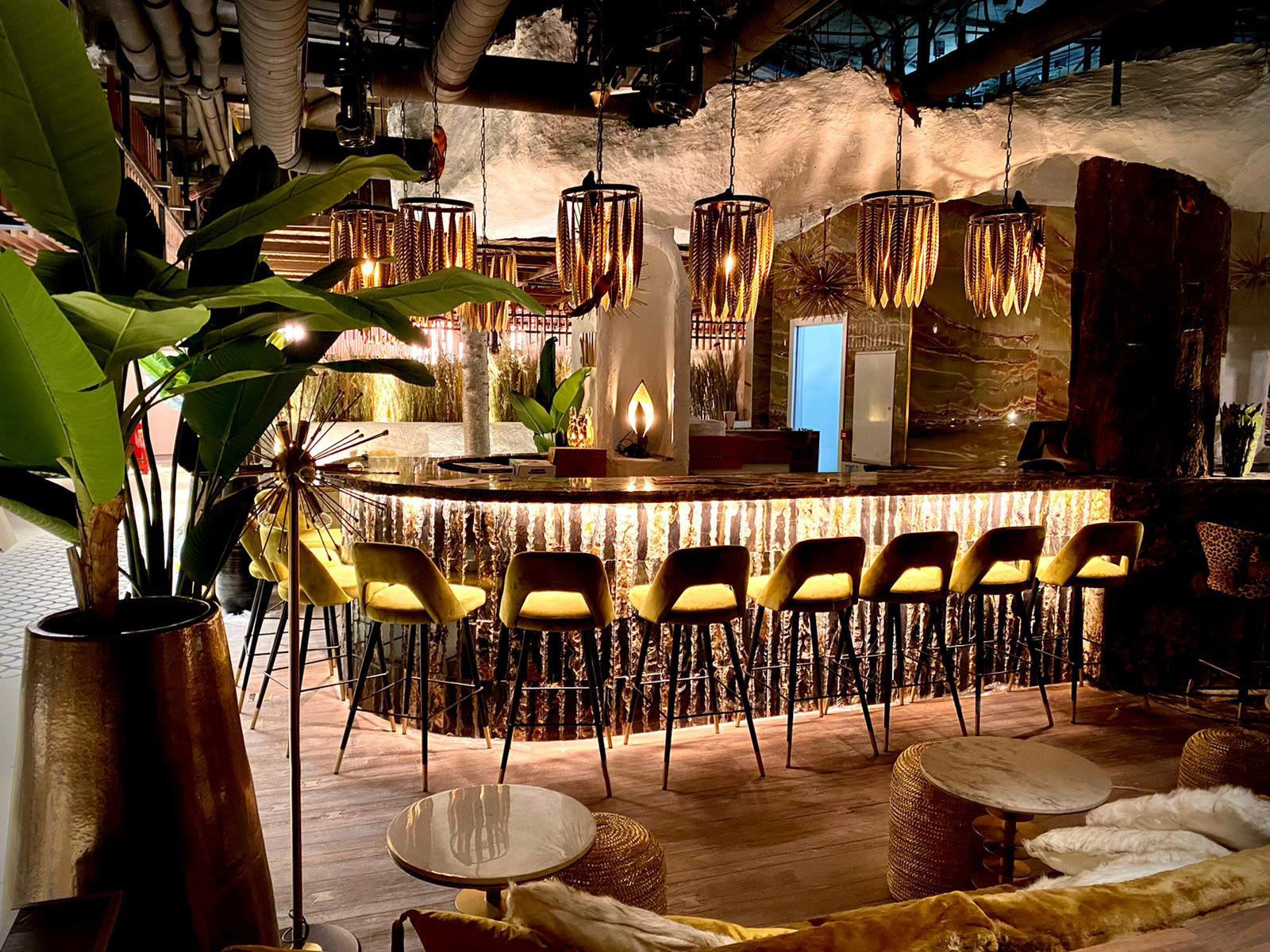 the salvaje bar in the food hall of galería canalejas