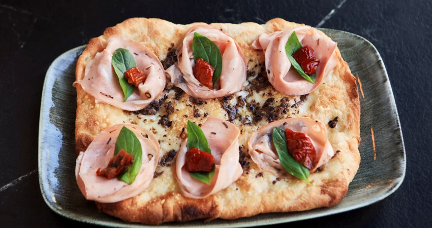 Pizza de mozzarella trufada de Peppe Fusco