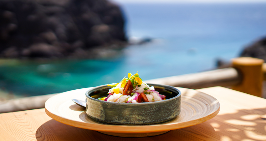 Local fish ceviche from Be Papagayo, in Lanzarote