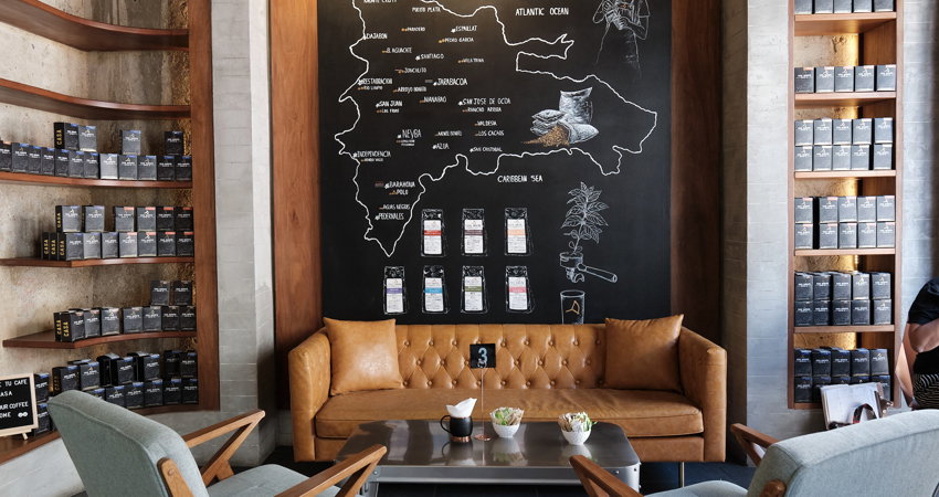 A cozy corner at Casa Barista where you can enjoy a delicious coffee