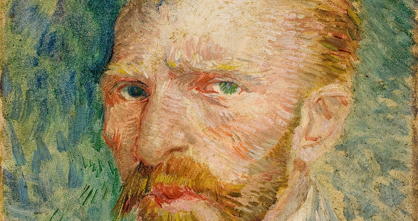 Self-portrait by Van Gogh belonging to the 1887 series.