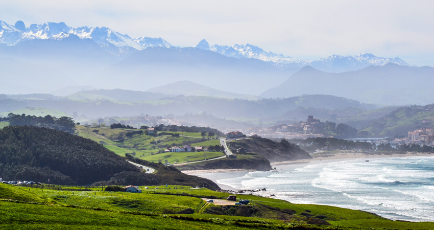 Oyambre beach, in Oyambre Natural Park, Cantabria