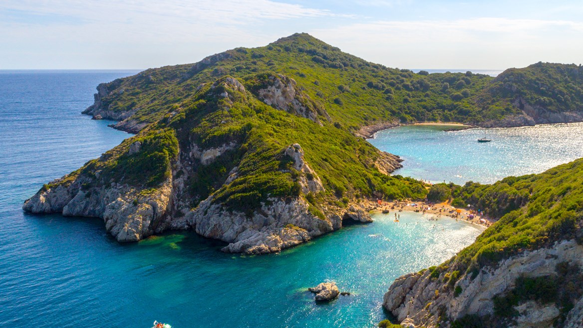Porto Timoni, en Corfú