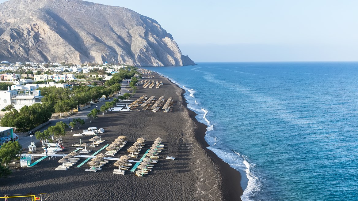 Perissa, en Santorini