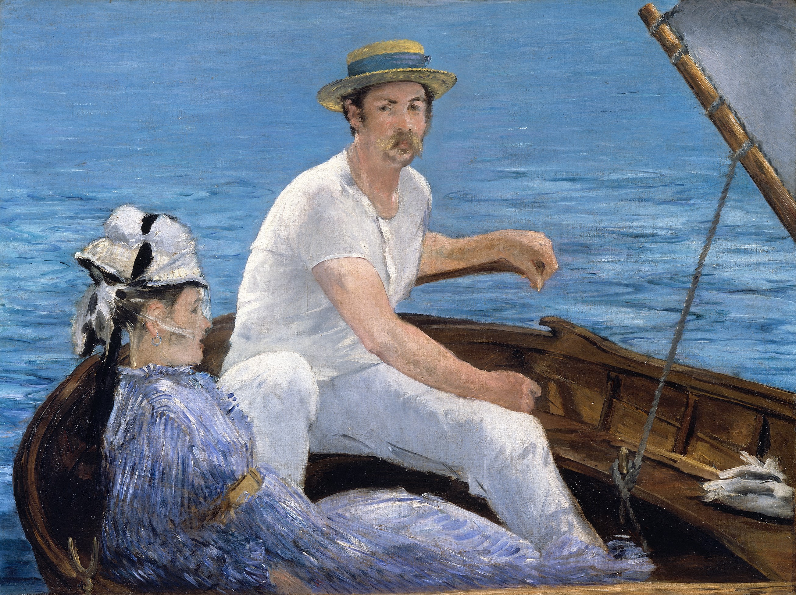 En bateau (1874), de Édouard Manet