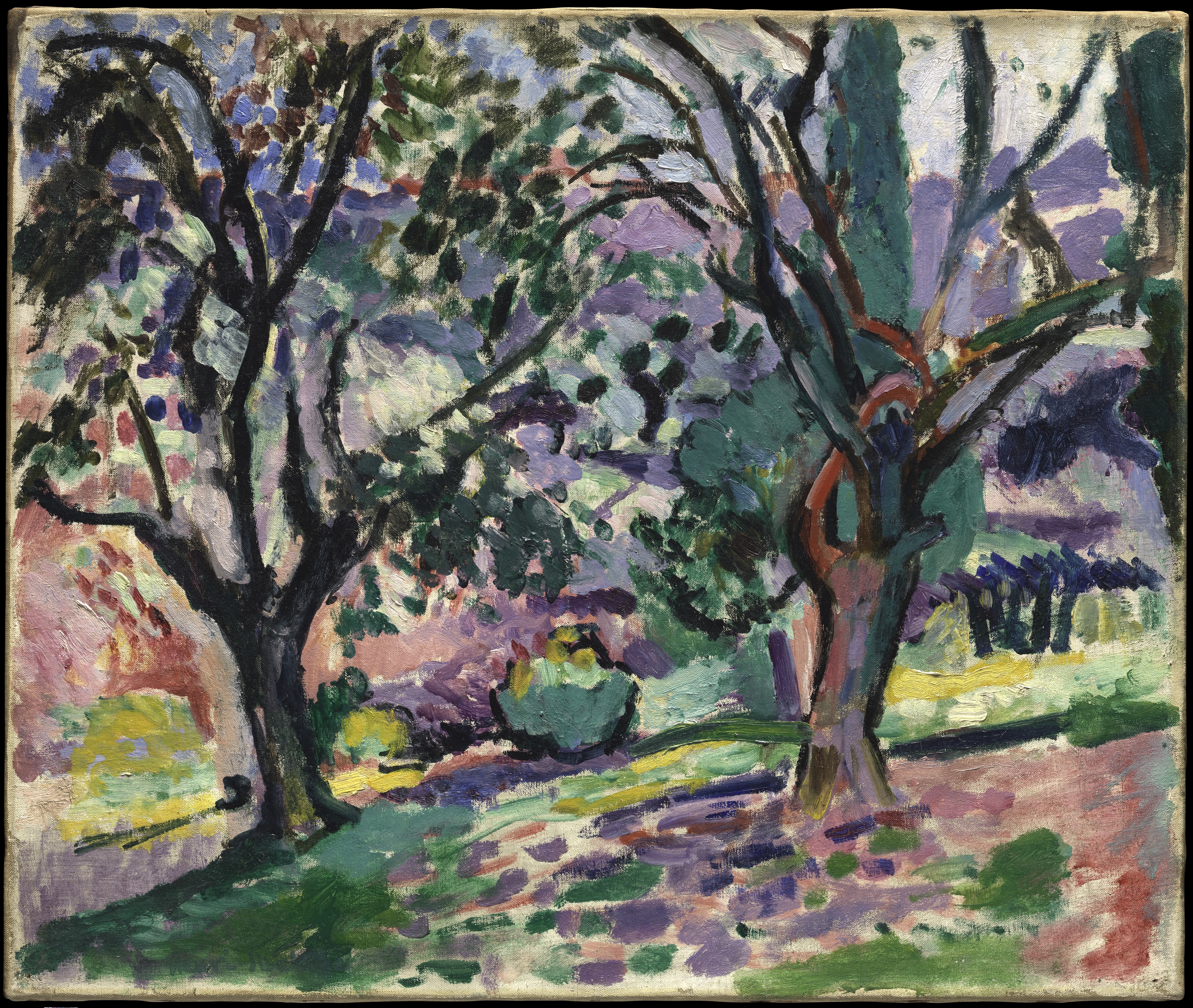 Conversation under the Olive Trees (1906), by Henry Matisse