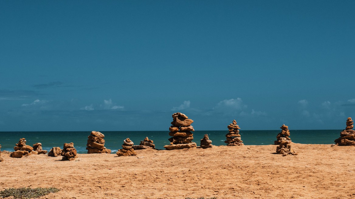La playa en Punta Gallinas