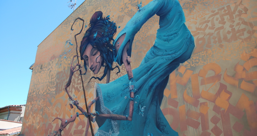 Grafiti de Maye & Mondé para el festival Rose Béton de 2019 / © Chloé Sabatier, Oficina de Turismo de Toulouse
