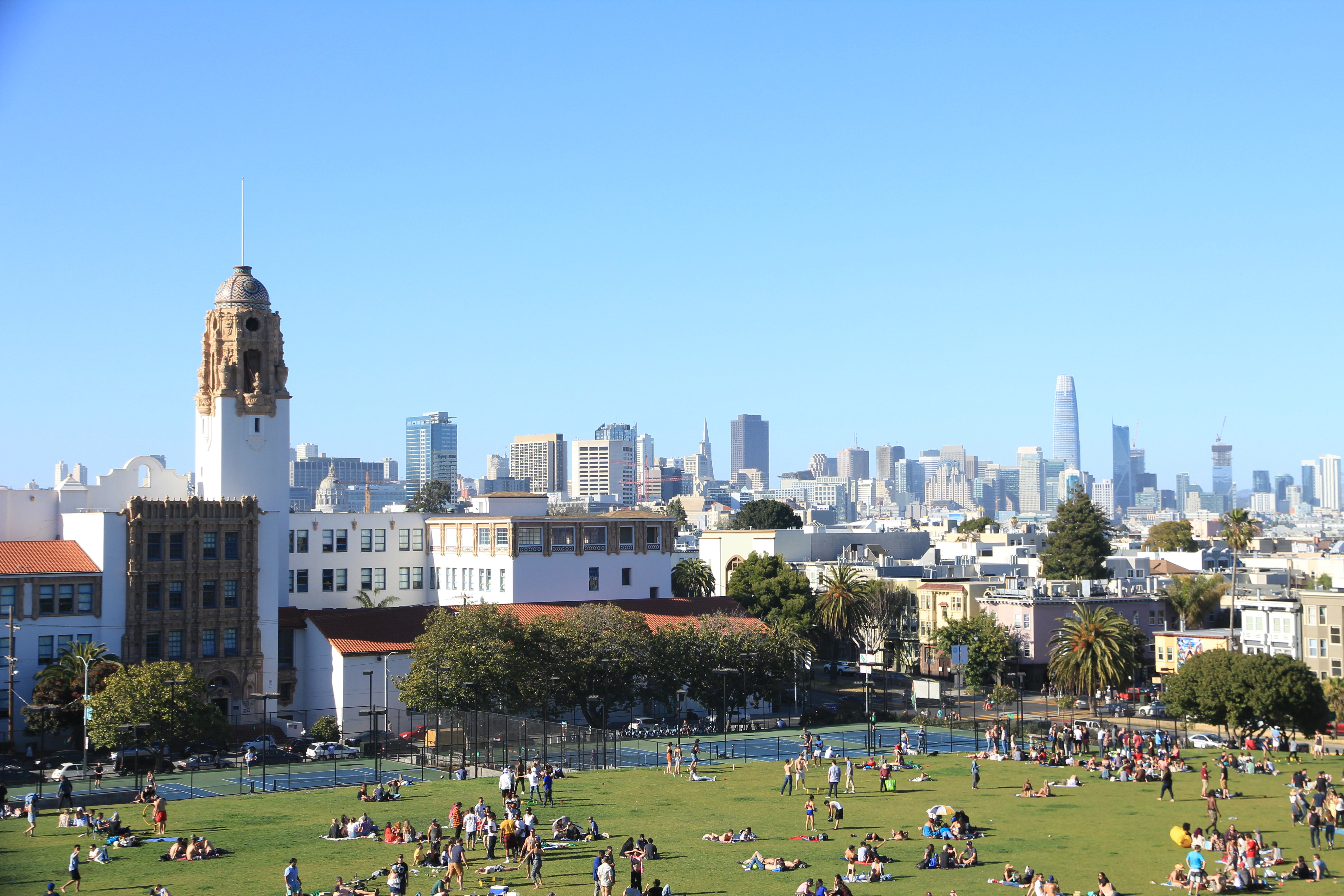 Aerial view of the Mission Street neighbourhood