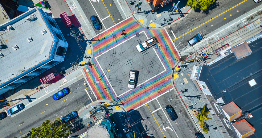 The Rainbow Honor Walk is one of the symbols of the neighbourhood and can be seen on Castro's walkways.