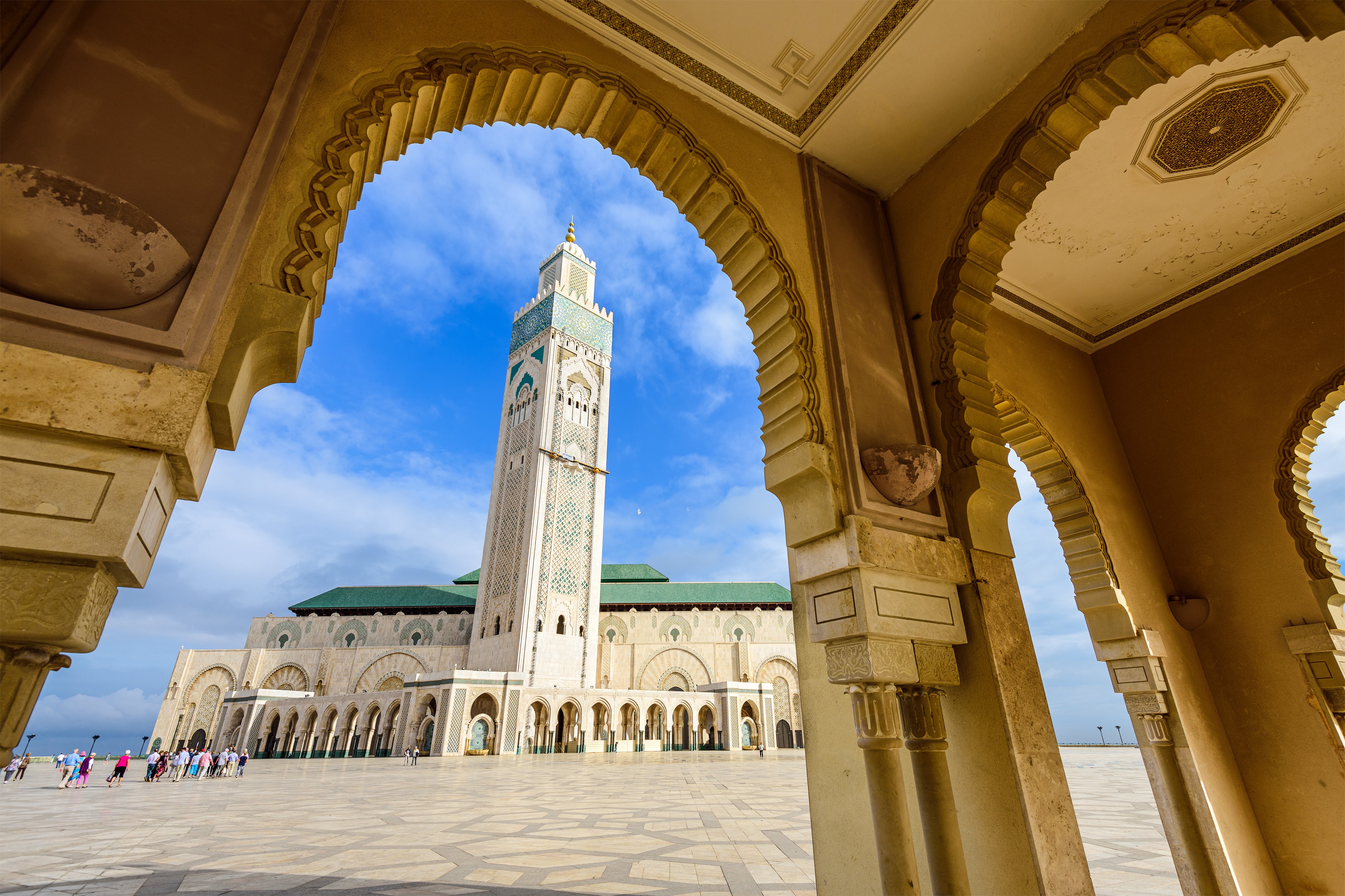 Vista de la mezquita de Hassan II, una de las más impresionantes del mundo