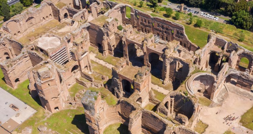 Vista aerea de las Termas de Caracalla