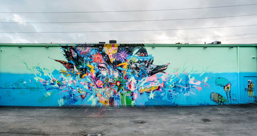 Street art in Wynwood Walls in Miami