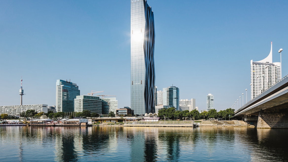 Another contemporary take on brutalism, this skyscraper Torre DC 1, Vienna