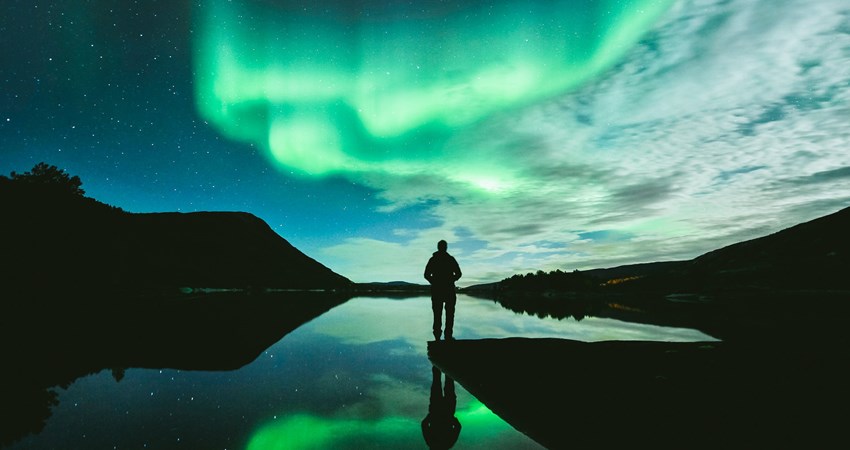 Aurora Borealis inside the polar circle