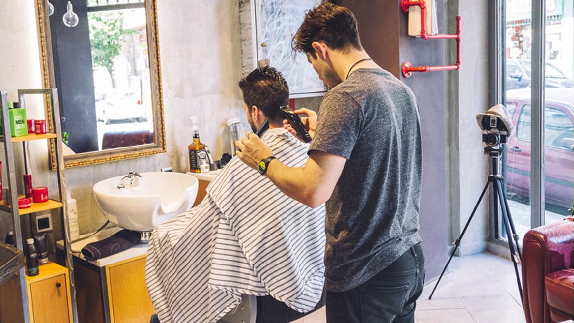 Esta es una barbería tradicional de los años 60
